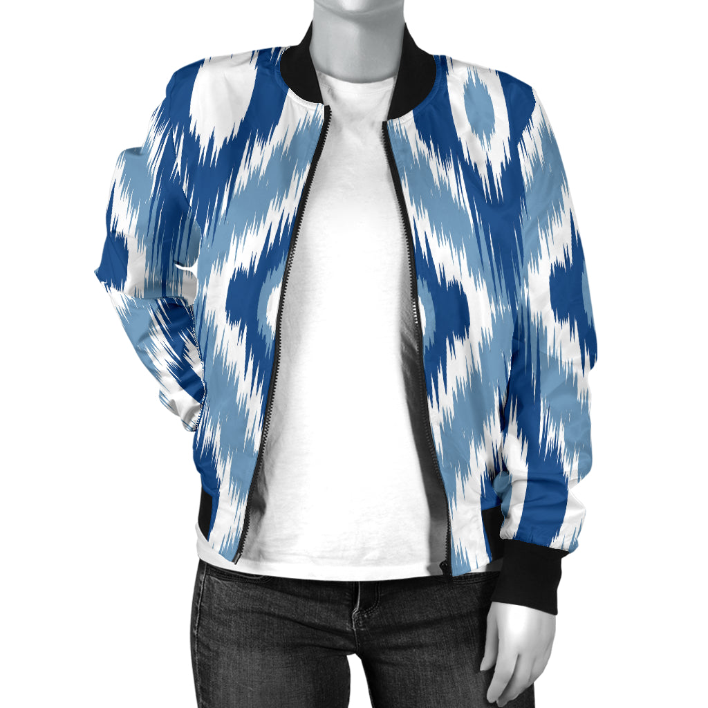 Ikat Pattern Print Design 03 Women's Bomber Jacket
