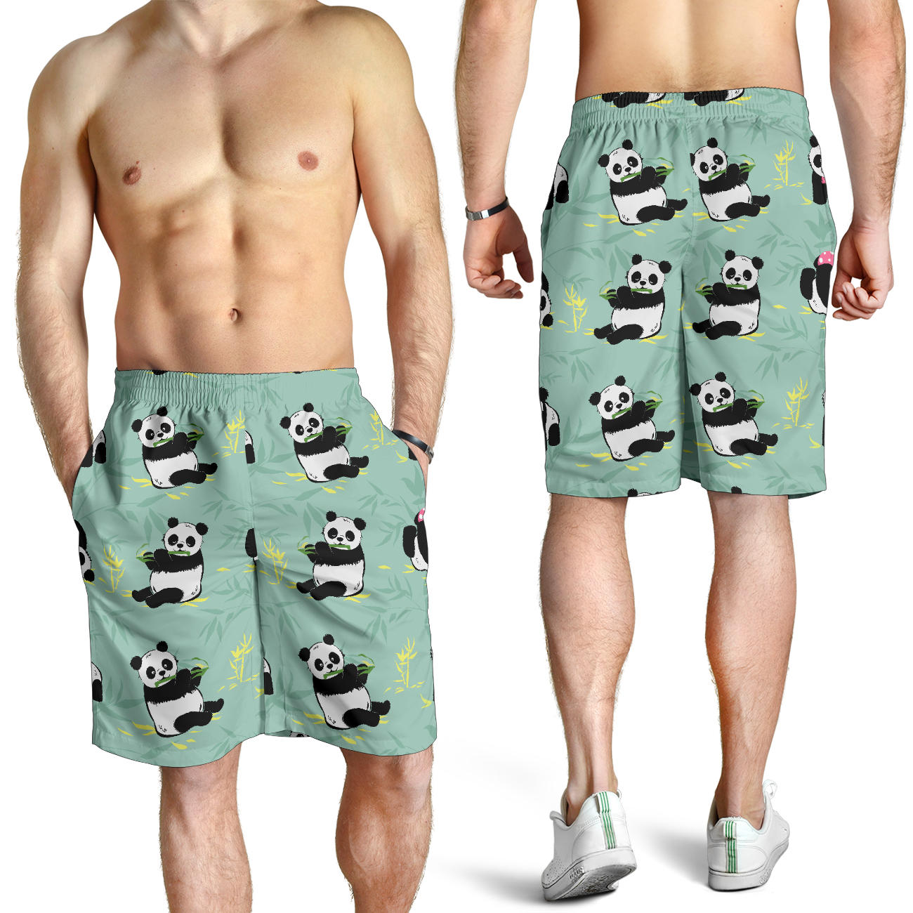 Panda Pattern Print Design A05 Mens Shorts