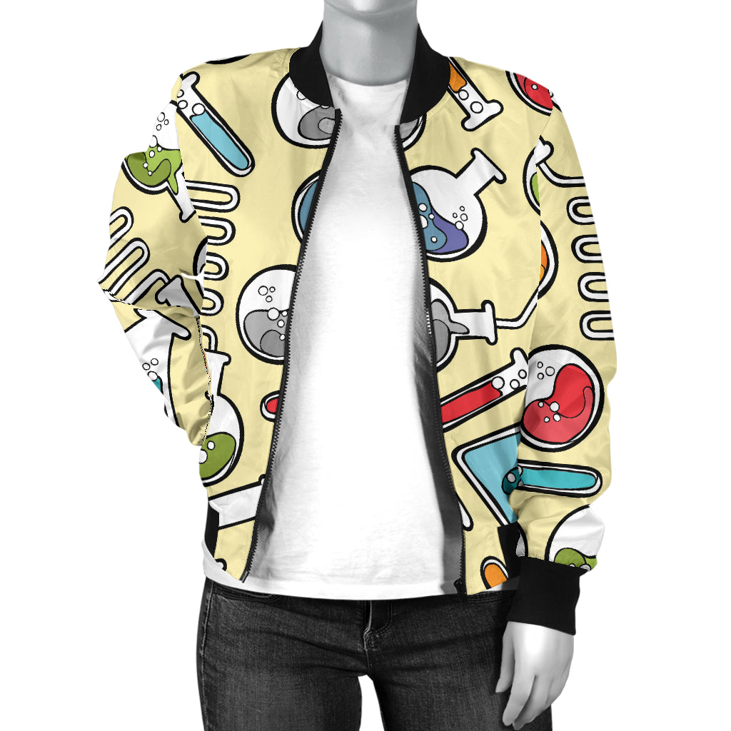 Chemical Pattern Print Design 04 Women's Bomber Jacket