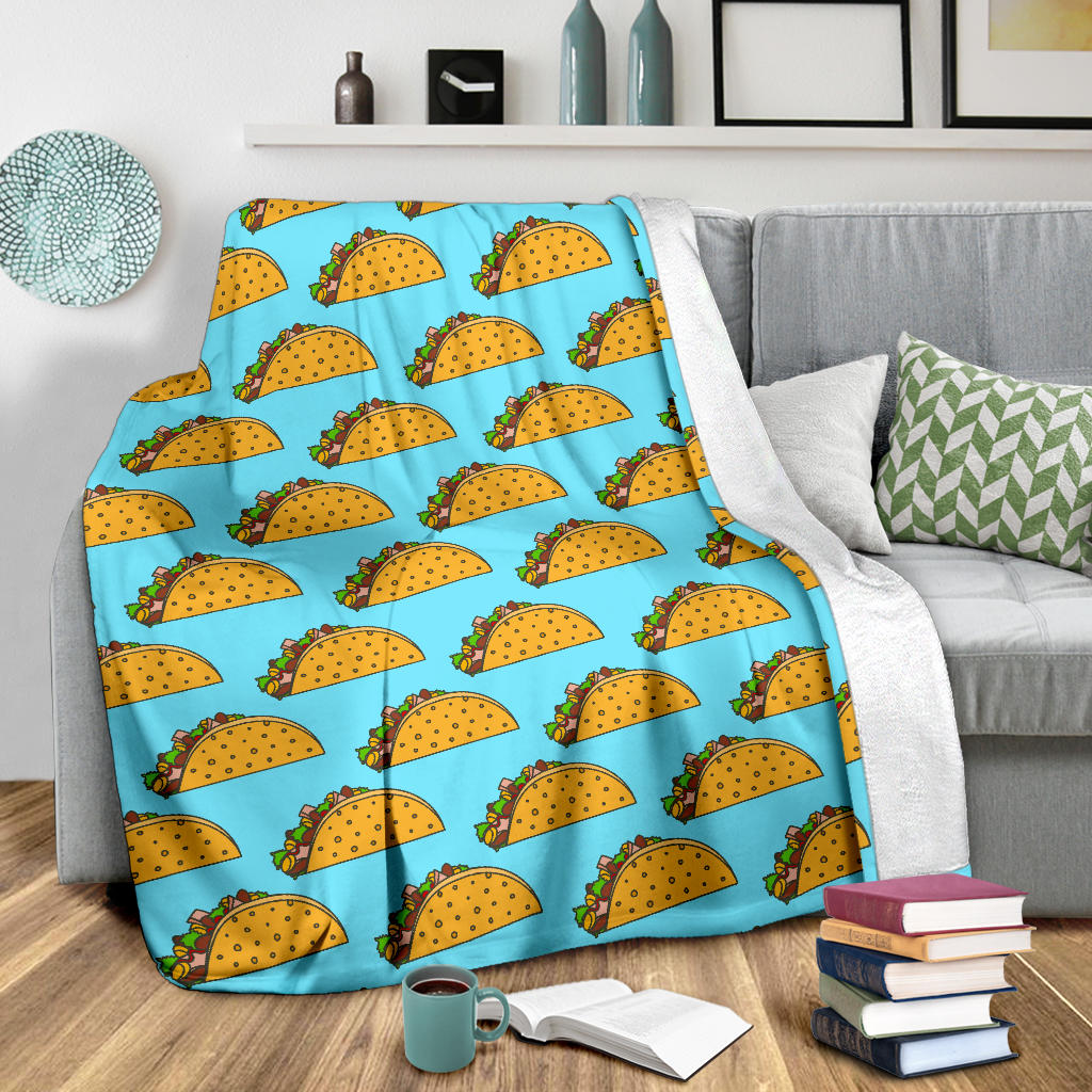 Taco Pattern Print Design TC03 Fleece Blanket