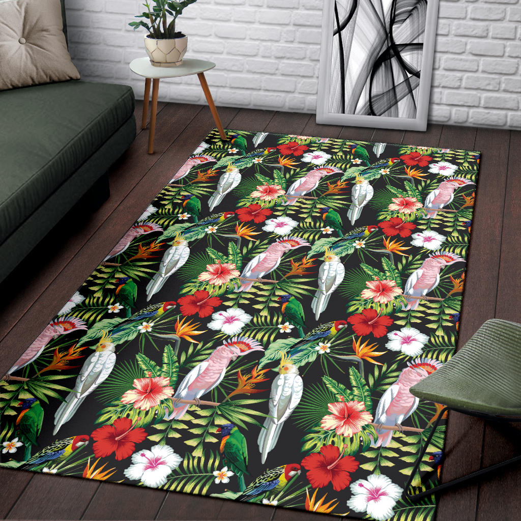 Tropical Flower Pattern Print Design TF03 Area Rugs