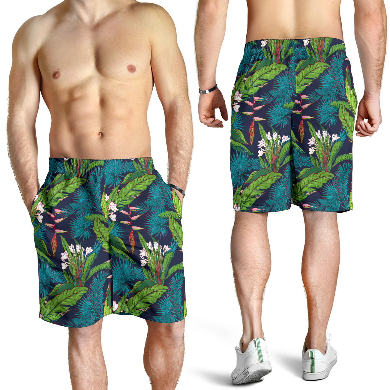 Rainforest Pattern Print Design RF01 Mens Shorts