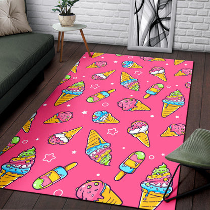 Ice Cream Pattern Print Design IC04 Area Rugs