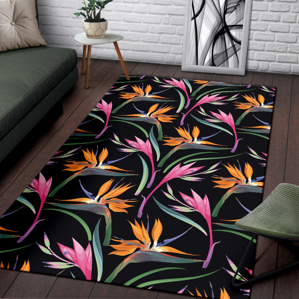 Tropical Flower Pattern Print Design TF017 Area Rugs