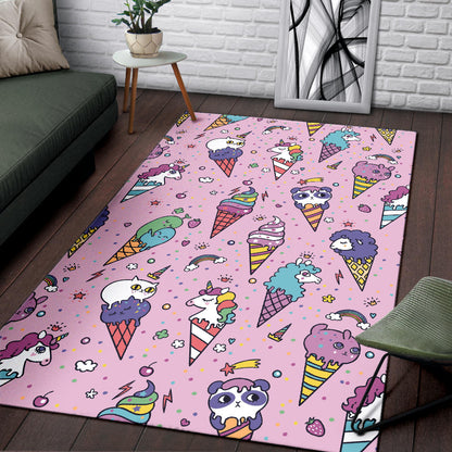 Ice Cream Pattern Print Design IC05 Area Rugs