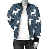 Chihuahua Pattern Print Design 03 Women's Bomber Jacket