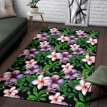 Plumeria Pattern Print Design PM01 Area Rugs