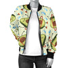 Avocado Pattern Print Design AC02 Women Bomber Jacket