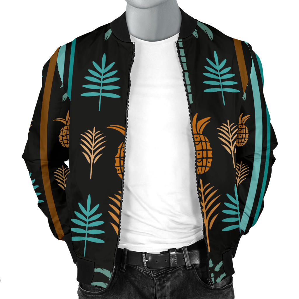 Hawaiian Themed Pattern Print Design H023 Men Bomber Jacket