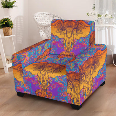 Gold Elephant Indian Armchair Slipcover