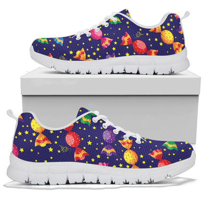 Candy Pattern Print Design CA06 Sneakers White Bottom Shoes