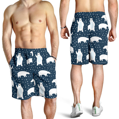 Polar Bear Pattern Print Design A02 Mens Shorts