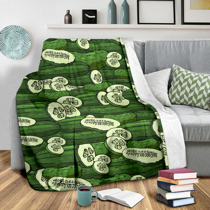Cucumber Pattern Print Design CC01 Fleece Blanket