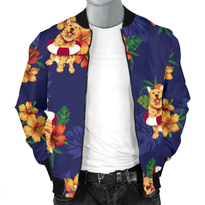 Hawaiian Themed Pattern Print Design H02 Men Bomber Jacket