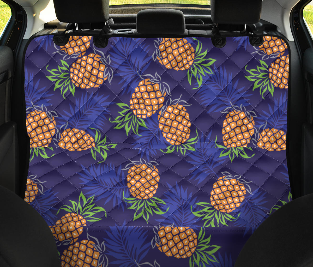 Pineapple Pattern Print Design PP02 Rear Dog  Seat Cover