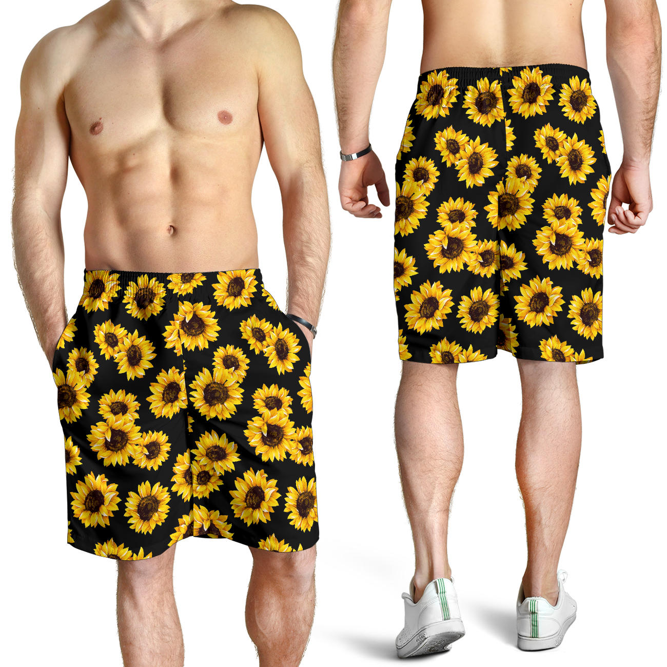 Sunflower Pattern Print Design SF05 Mens Shorts