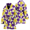 Yellow Plumeria Pattern Print Design PM05 Women Bathrobe