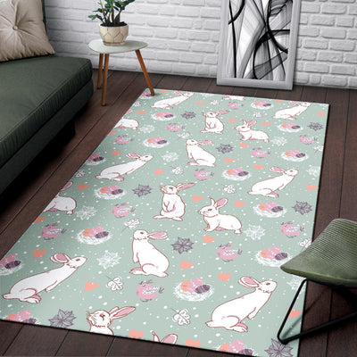 Rabbit Pattern Print Design RB011 Area Rugs