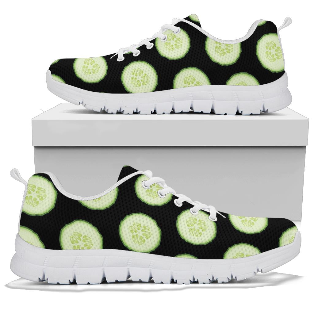 Cucumber Pattern Print Design CC02 Sneakers White Bottom Shoes