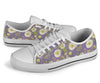 Daisy Pattern Print Design DS011 White Bottom Low Top Shoes