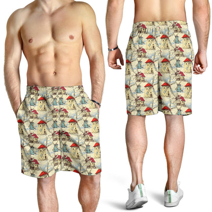 Windmill Pattern Print Design 01 Mens Shorts