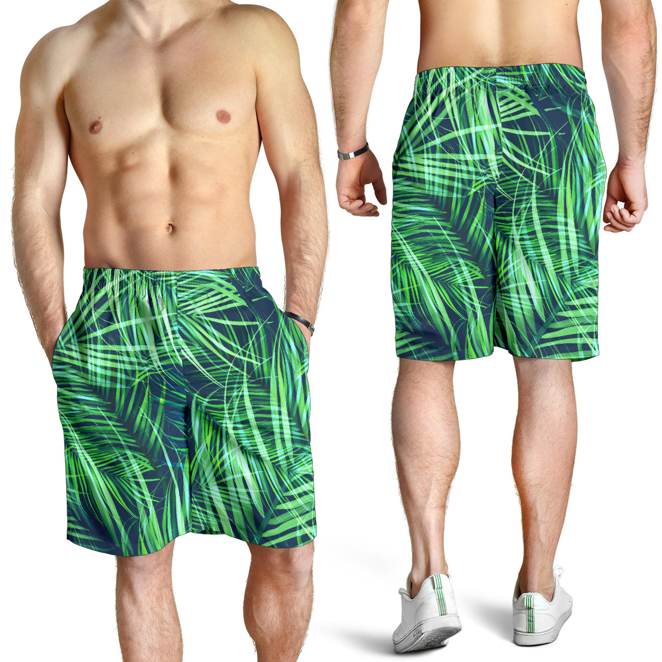 Palm Leaves Pattern Print Design PL02 Mens Shorts