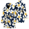 Plumeria Pattern Print Design PM026 Women Bathrobe