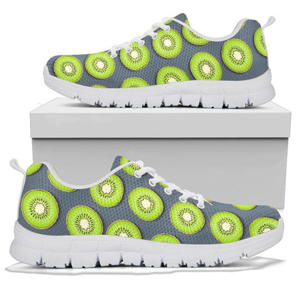 Kiwi Pattern Print Design KW06 Sneakers White Bottom Shoes