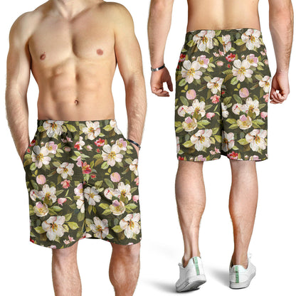 Apple blossom Pattern Print Design AB01 Mens Shorts