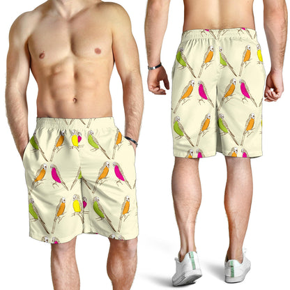 Parakeet Pattern Print Design A01 Mens Shorts