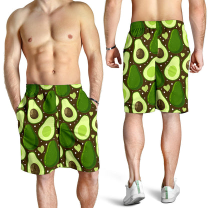Avocado Pattern Print Design AC04 Mens Shorts
