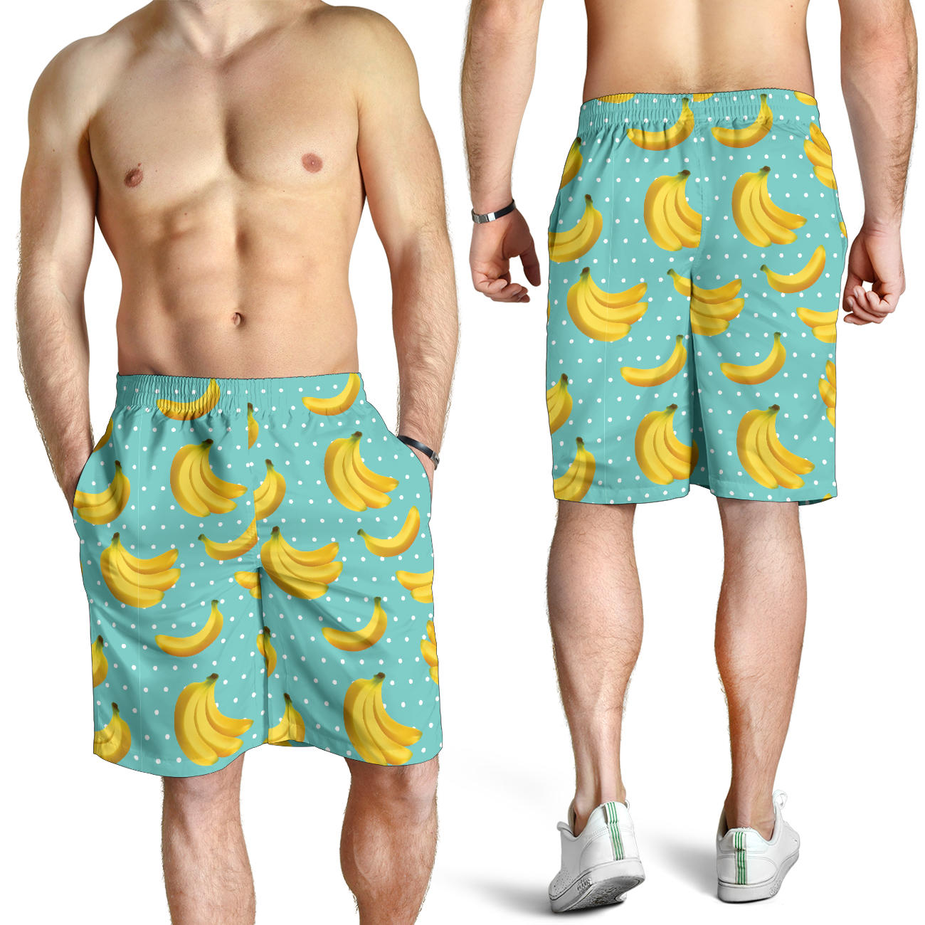 Banana Pattern Print Design BA02 Mens Shorts