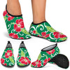 Red Hibiscus Pattern Print Design HB019 Aqua Water Shoes