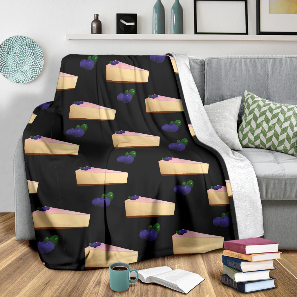 Cheesecake Blueberry Pattern Print Design CK01 Fleece Blanket