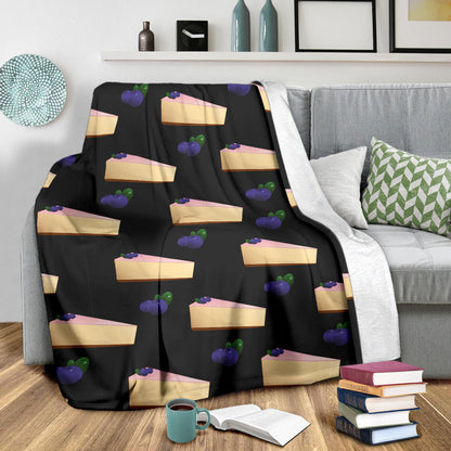 Cheesecake Blueberry Pattern Print Design CK01 Fleece Blanket