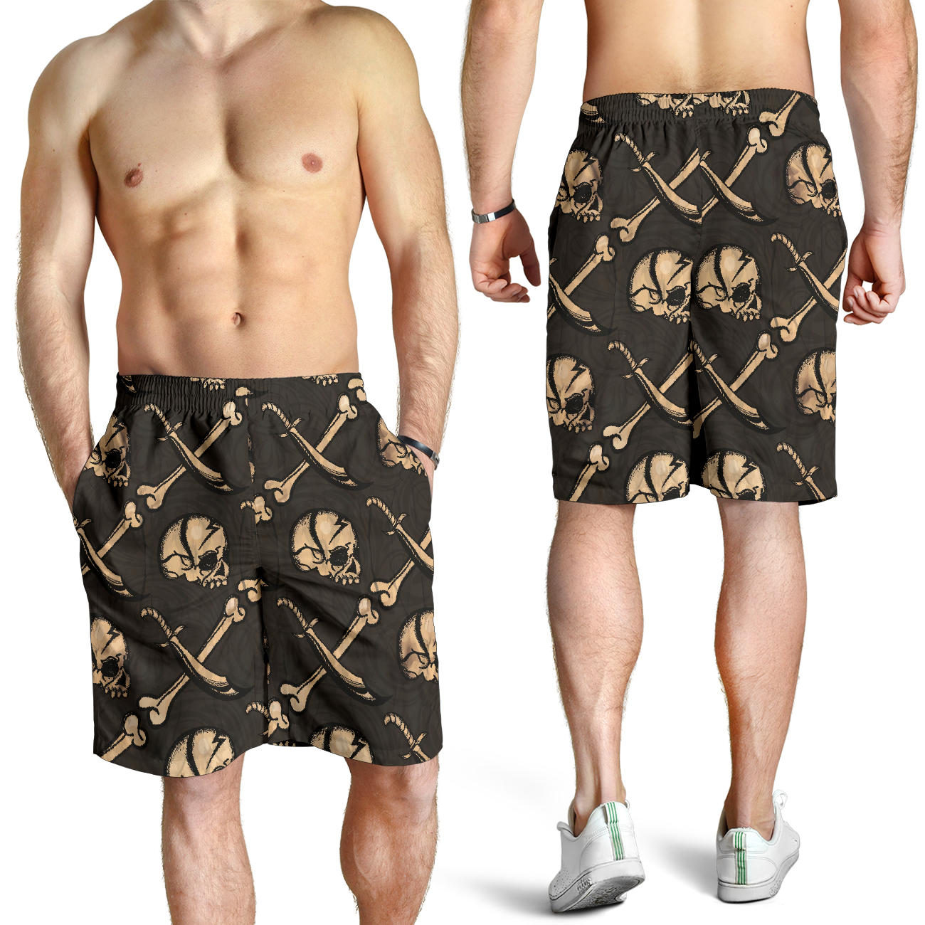 Pirate Pattern Print Design A03 Mens Shorts