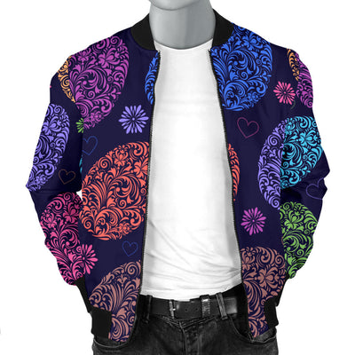 Easter Eggs Pattern Print Design RB012 Men Bomber Jacket