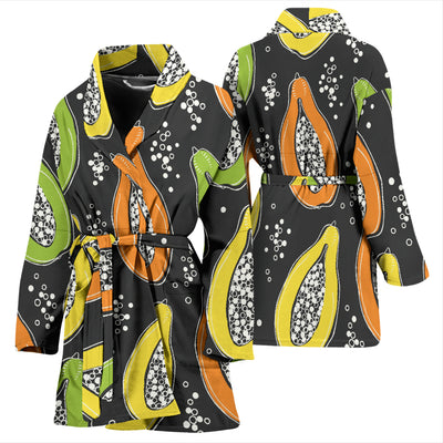 Papaya Pattern Print Design PP05 Women Bathrobe