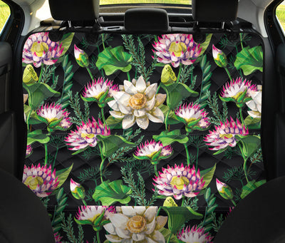 Water Lily Pattern Print Design WL010 Rear Dog  Seat Cover