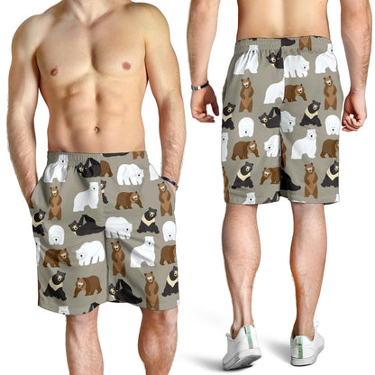 Bear Pattern Print Design BE03 Mens Shorts