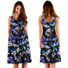 Lavender Dragonfly Pattern Print Design LV03 Midi Dress