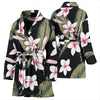 Plumeria Pattern Print Design PM021 Women Bathrobe