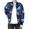 Butterfly Pattern Print Design 011 Women's Bomber Jacket