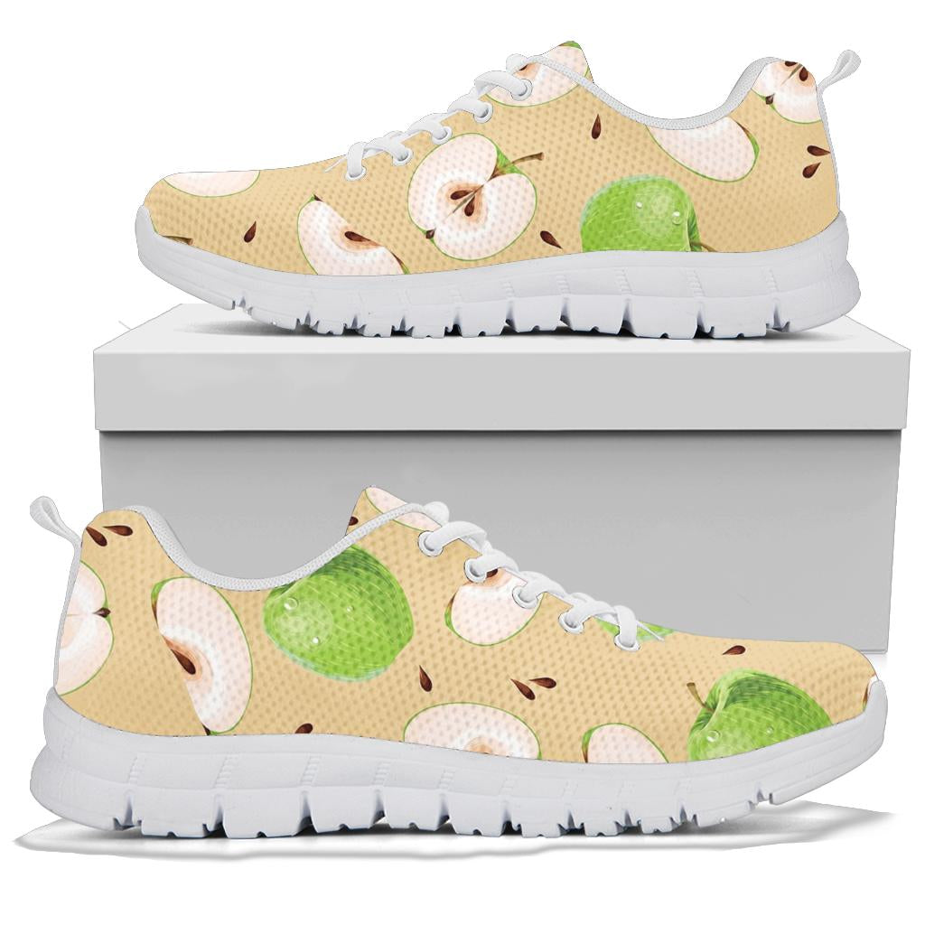 Apple Pattern Print Design AP07 Sneakers White Bottom Shoes