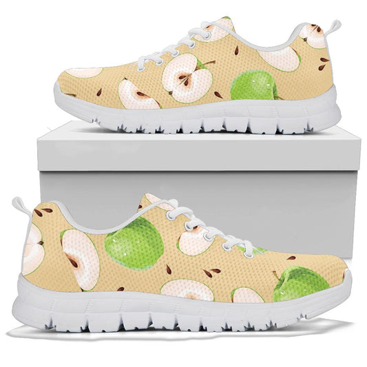 Apple Pattern Print Design AP07 Sneakers White Bottom Shoes