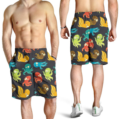 Octopus Pattern Print Design A01 Mens Shorts