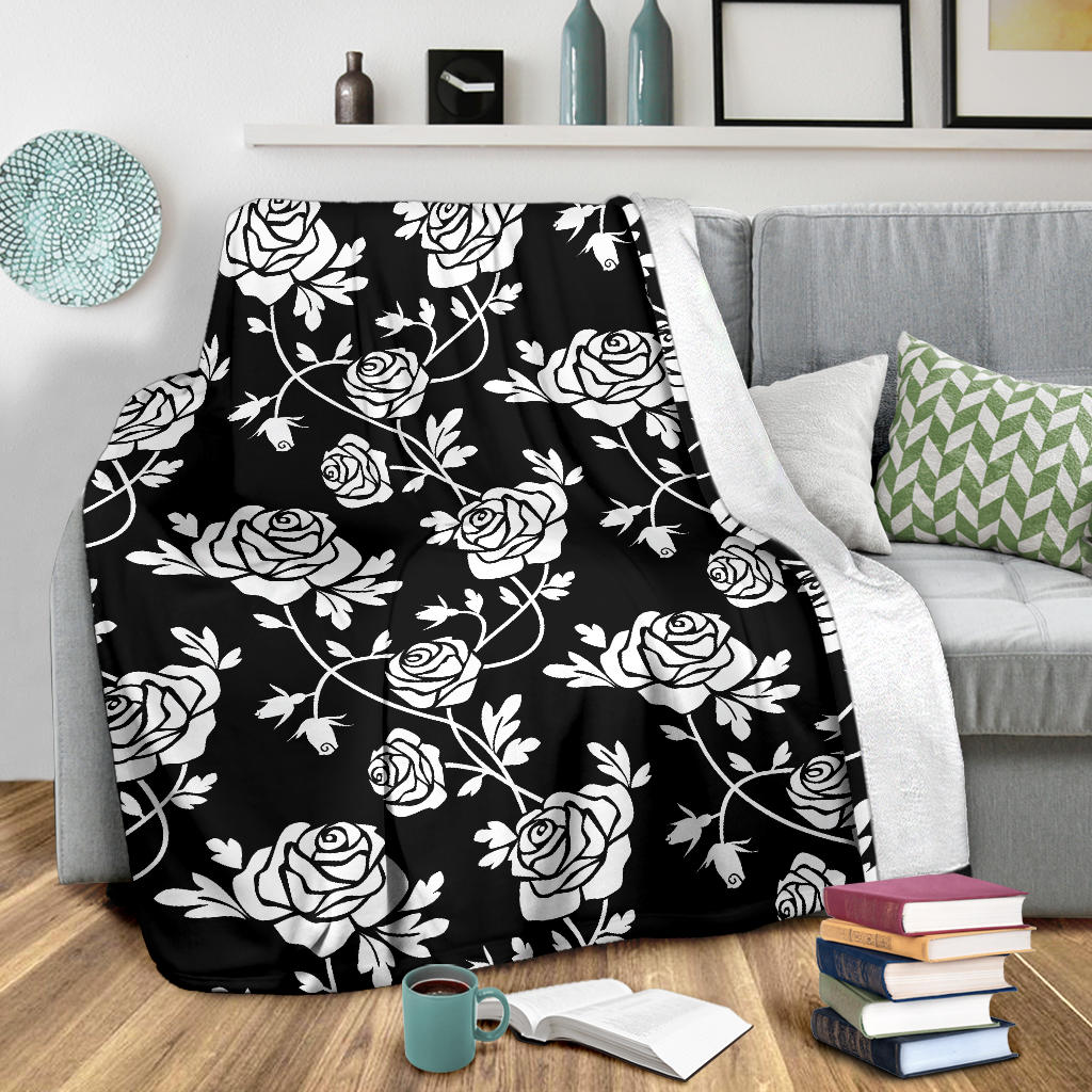 Rose Pattern Print Design RO013 Fleece Blanket
