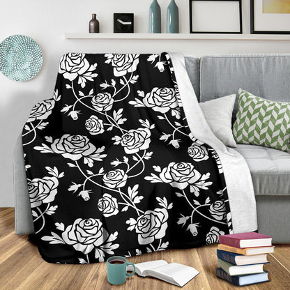 Rose Pattern Print Design RO013 Fleece Blanket