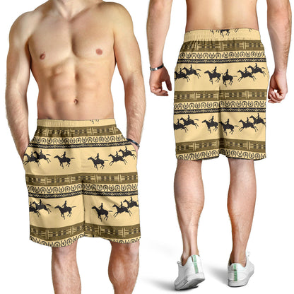 Horse Pattern Prnt Mens Shorts