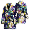 Pansy Pattern Print Design PS03 Women Bathrobe